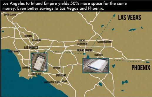 LA to Inland Empire Map